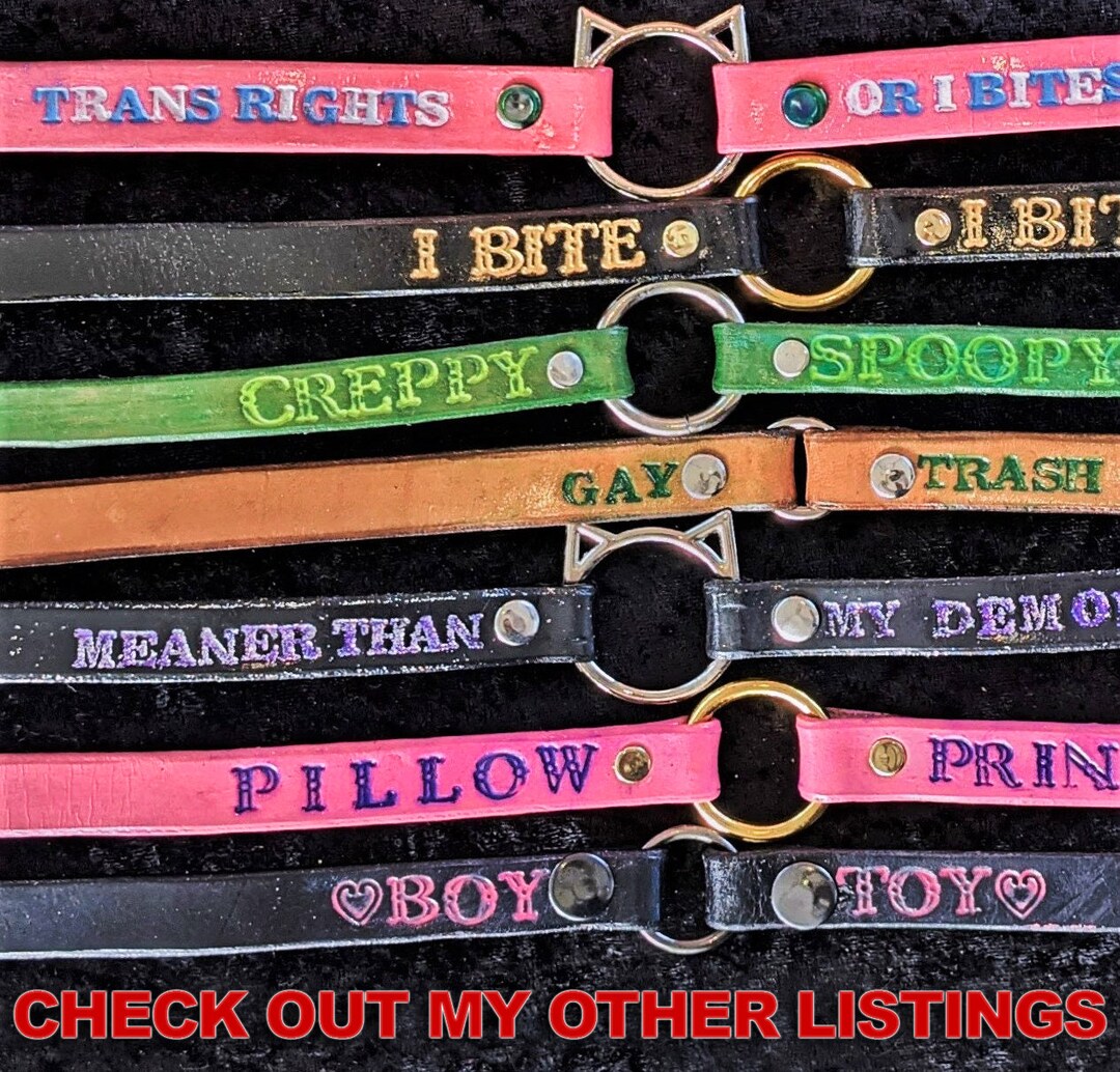 Choker Fully Custom You Choose Size Color Phrases & Etsy