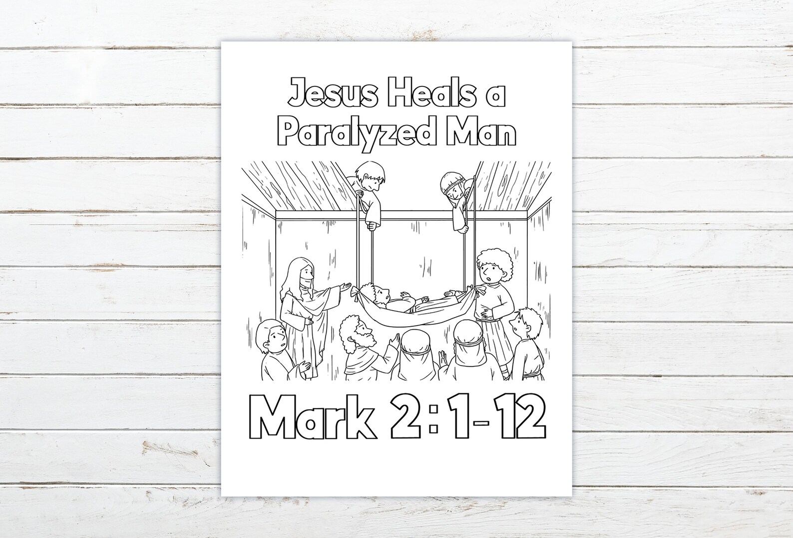 Miracles of Jesus Printable Coloring Pages | 3 Page Set - Etsy