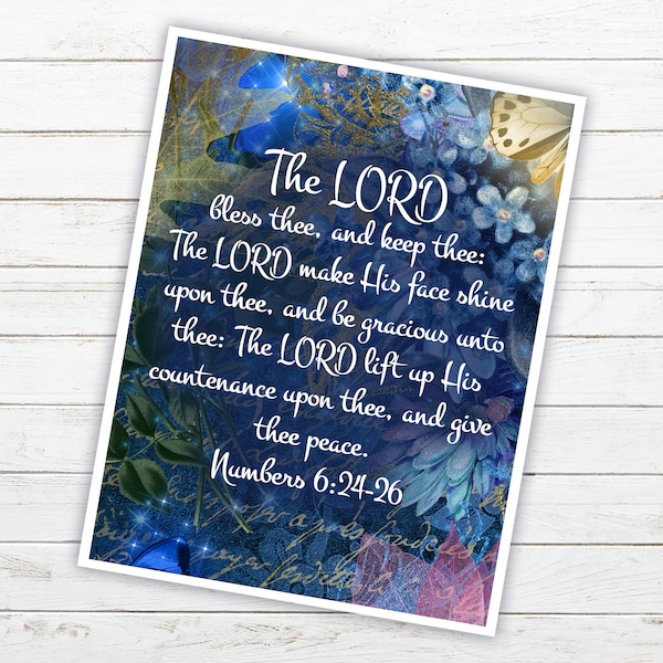 Aaronic Blessing Thank You Card | (Printable) | 4 Card Set | 4 x 5 inches | Fits in A2 sized envelopes