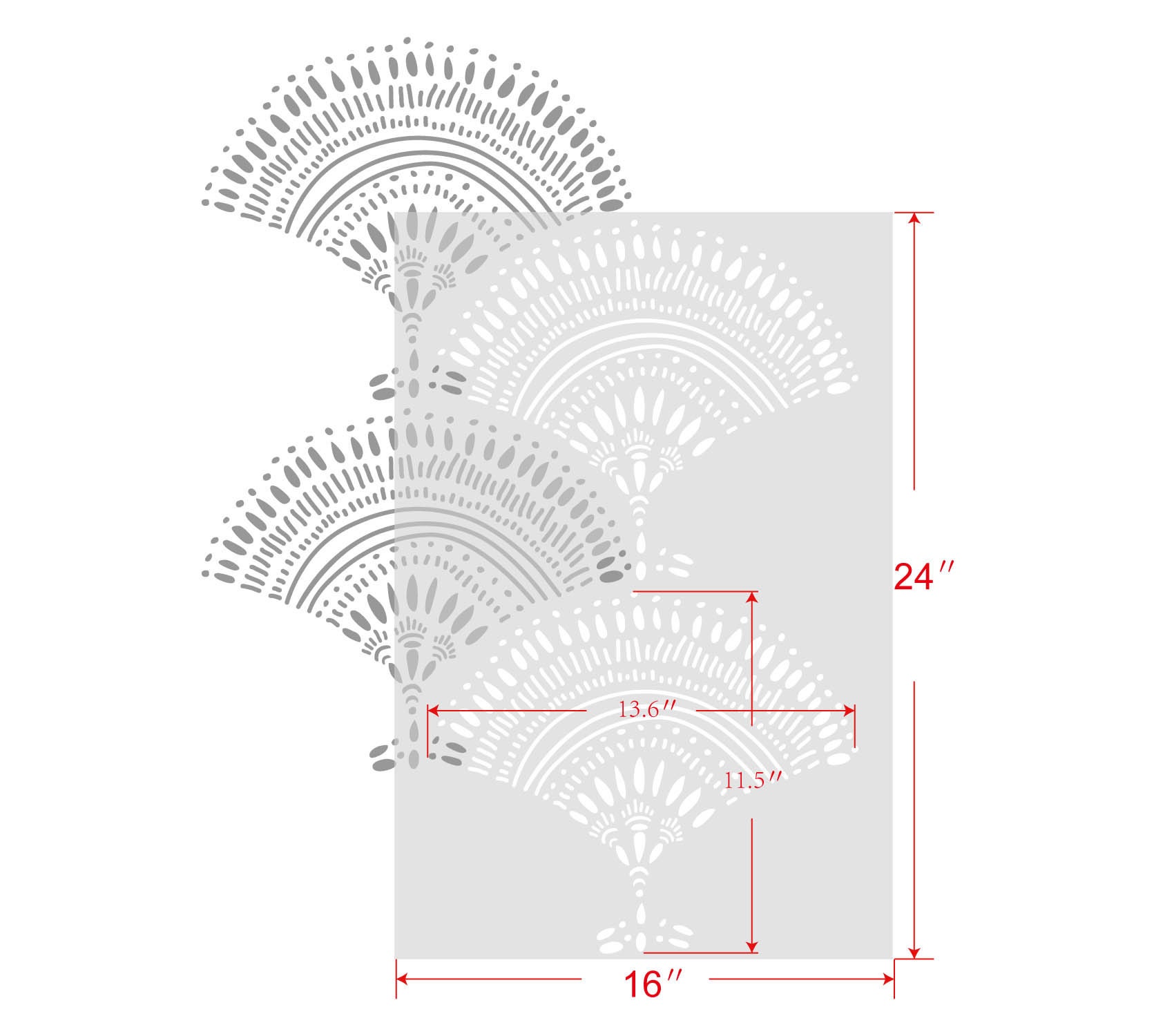 Large Geometric Pattern Wall Stencil Scandinavian Wall Stencil Etsy Canada