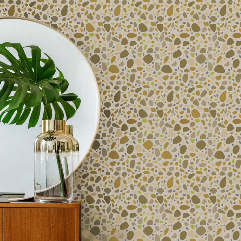 Terrazzo Pattern Stencil - A4 Size Plastic Craft Stencil For Wall Art & DIY Decor - View #2