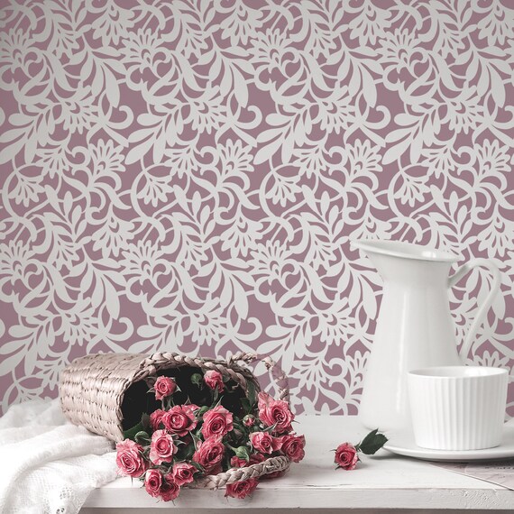 Large Flower Wall Stencils for Painting Repeatable Pattern Etsy