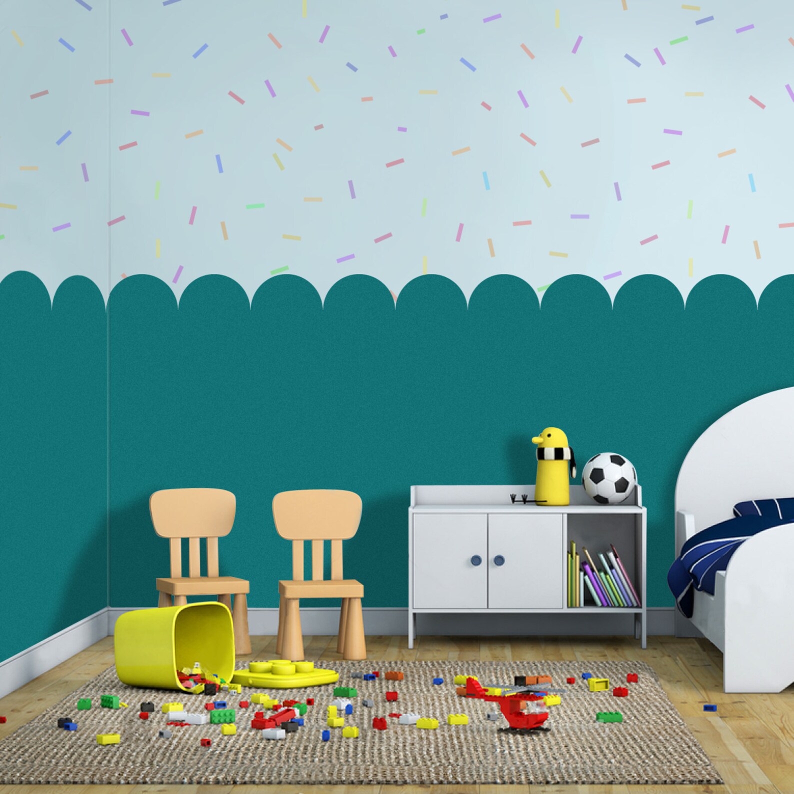 Scallop Edge Wall Stencil for Paint Scallop Border Wall Etsy