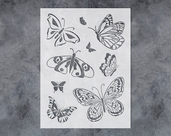 Butterfly Decor Stencil,Painting Stencil for Airbrushing, Wall Art, Craft Decorating