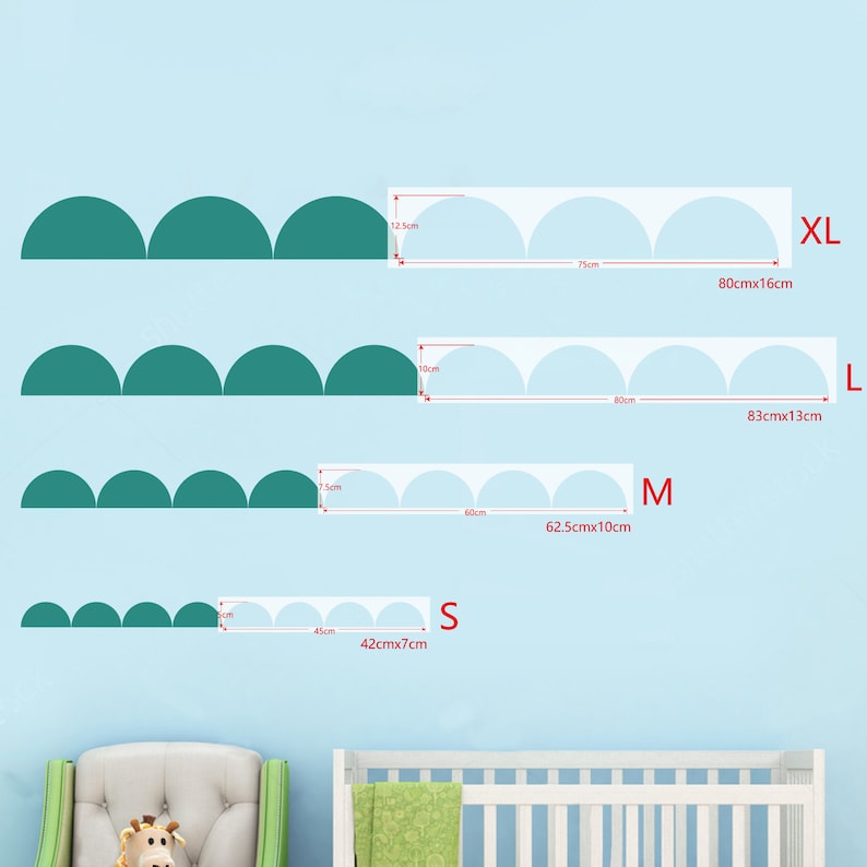 Scallop Edge Wall Stencil for Paint Scallop Border Wall Etsy