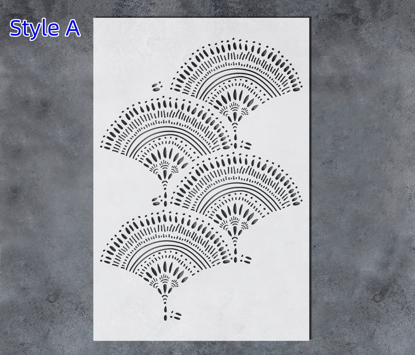 Large Geometric Pattern Wall Stencil Scandinavian Wall Stencil Etsy Canada