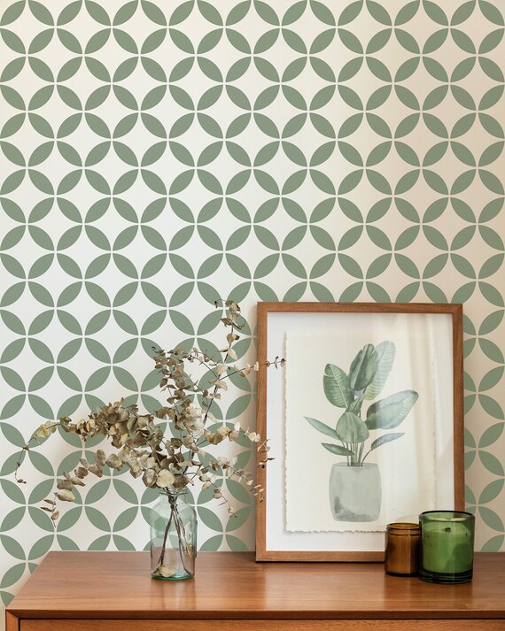 Large Moroccan Circles Wall Stencil for Painting on Wall Etsy