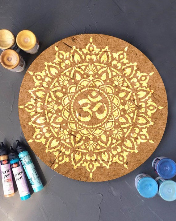 Om Mandala Stencil Template / Painting Stencil for Wood Wall - Etsy