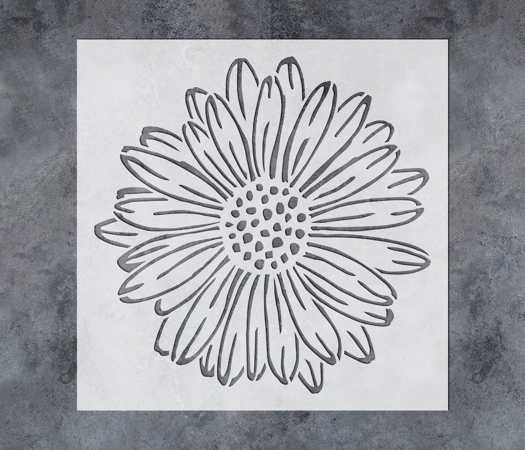 Daisy Stencil,reusable Flower Stencil for Wood Sign,diy Crafts,wall Art