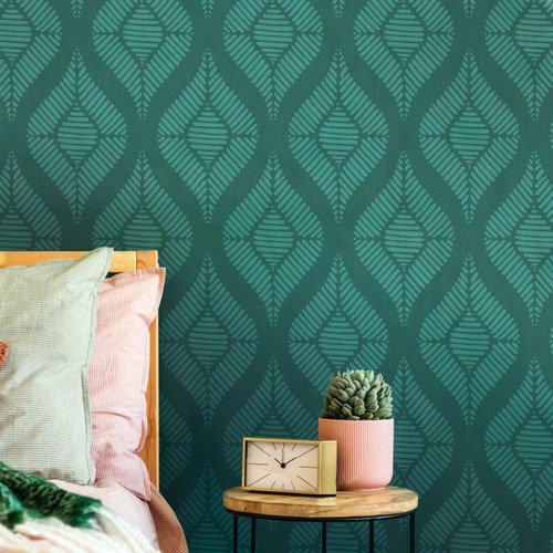 Large Geometric Pattern Wall Stencil Scandinavian Wall Stencil - Etsy
