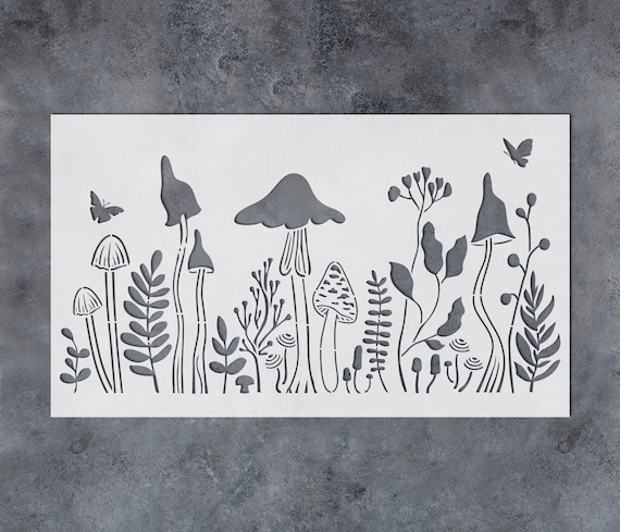 Floral Fireworks Craft Stencils for Painting Small Furniture & Fabric