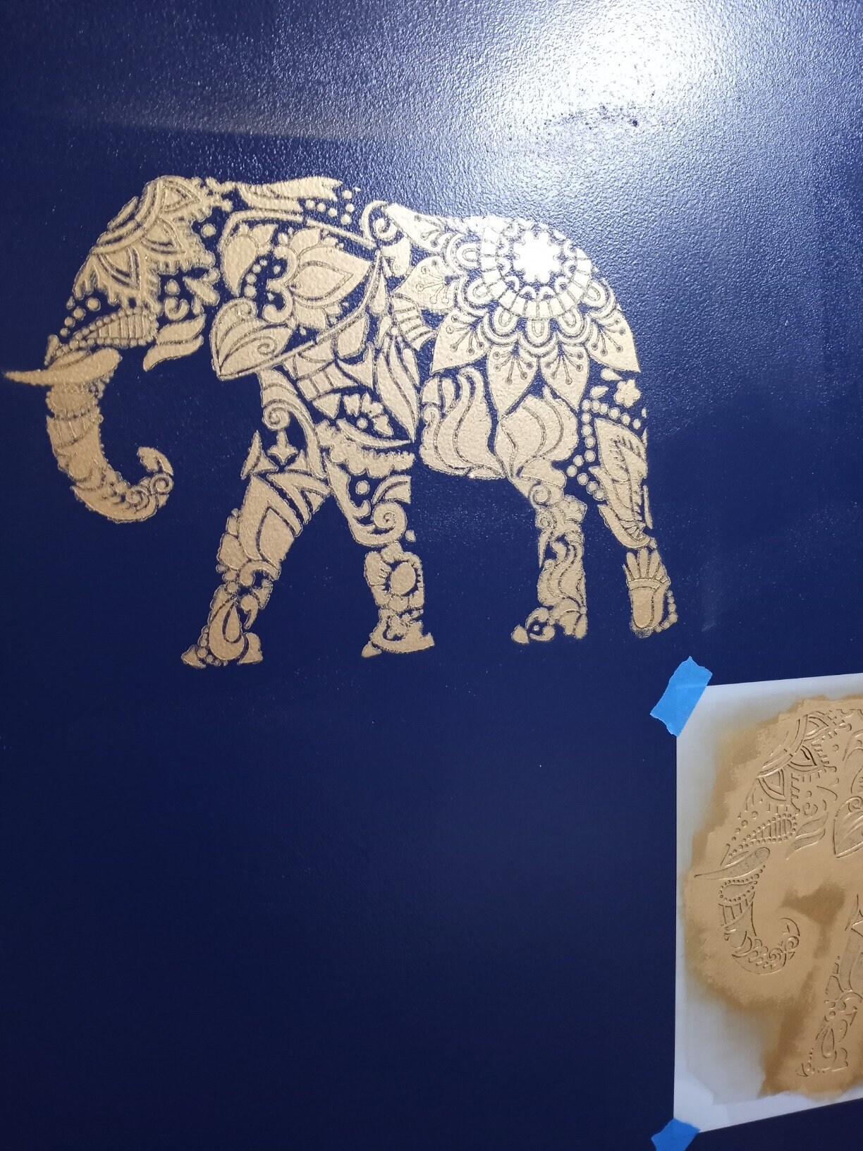 Elephant Wall Decor Stencil Mandala Elephant Stencil Laser Cut Etsy UK