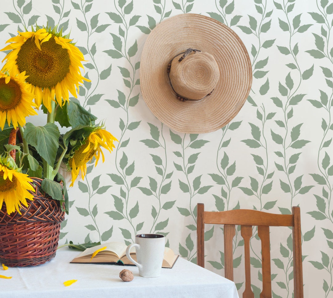 large-leaves-wall-stencil-botanical-wall-stencil-for-painting-walls