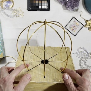 8-inch bol Suncatcher Maker-standaard | Inclusief video-instructies | Metalen ringmal voor Globe Suncatchers BG08