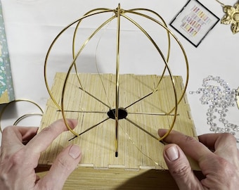 8-inch Orb Suncatcher Maker Stand | Video Instructions Included | Metal Ring Jig for Globe Suncatchers BG08