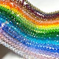 8x6mm Faceted Rondelle Crystal AB Beads, 15 inch Glass Beads DIY Jewelry Suncatcher Supplies, Earrings Necklace Bracelet Rainbow Beads CD70
