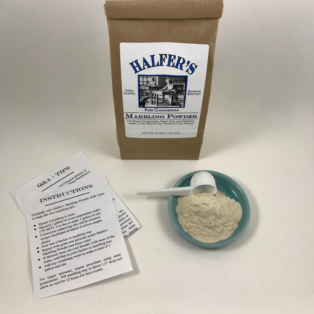 Carrageenan for Water Marbling With Acrylic Paint 1/8lb 2oz 56gr Water