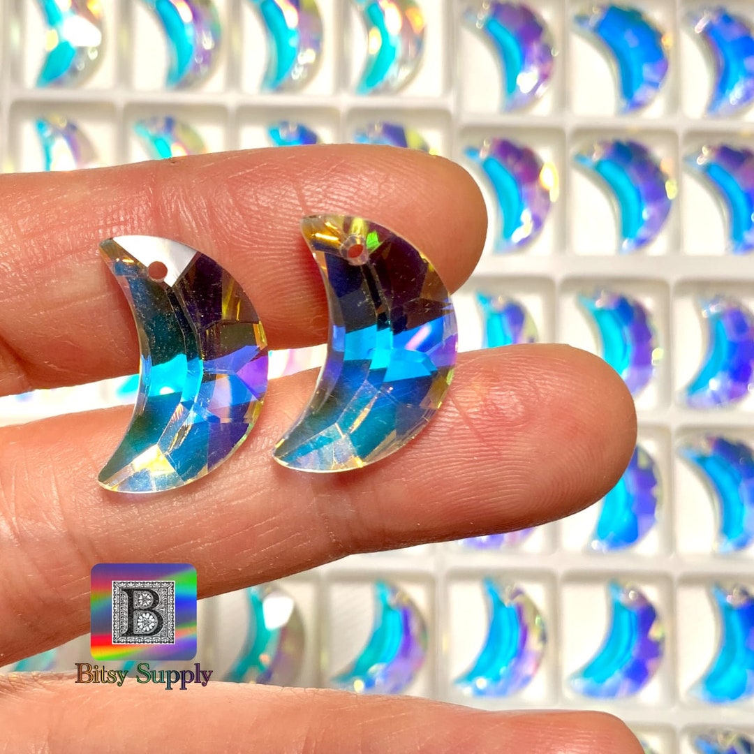 Bulk 20mm AB Crystal Moon Sun Catcher Prisms for Windows DIY Bulk
