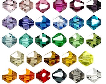 4 mm Bicones hochwertige 100 Stück Bitsy Kristalle für Schmuck Suncatcher oder Auto Charm Liefert, Glasprisma Perlen für Ohrringe oder Halskette CB25