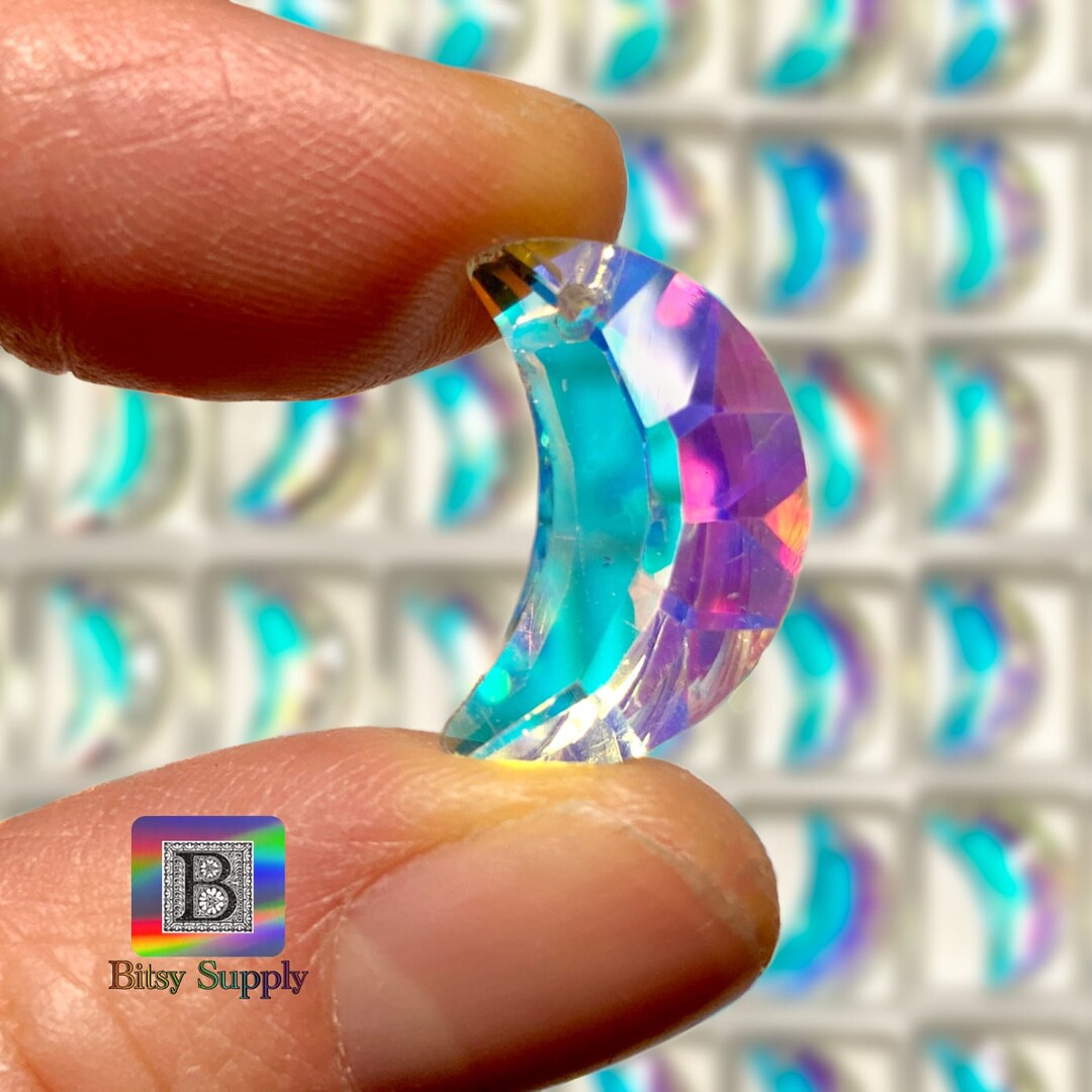 Bulk 20mm AB Crystal Moon Sun Catcher Prisms for Windows DIY Bulk