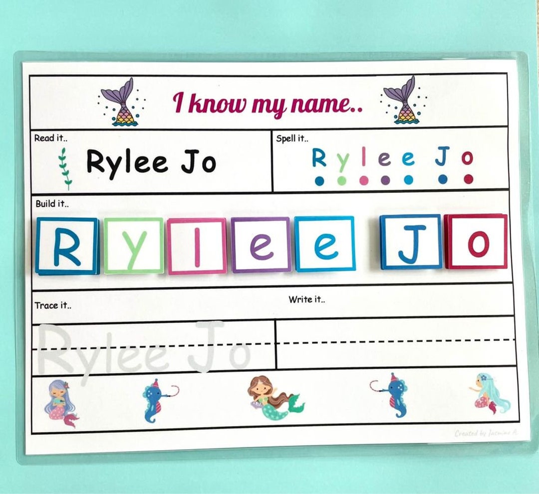 Fun Name Writing Mat PERSONALIZED Name Activity Velcro Mat PERSONALIZED Dry Erase Name Mat ...