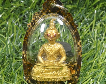 Phra Ngang in oil, Red eye, Ngang Statue,  Holy Thai Amulet, Ngang Amulet, Thai talisman, Buddha, Pendant, Necklace, Gift, Thailand