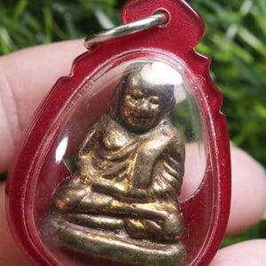 LP Ngern, Wat Bangklan temple, Thailand amulet talisman, Thai Buddha amulet, Brass, Pendant, Necklace, Charm Holy From Thailand, Lucky, Gift