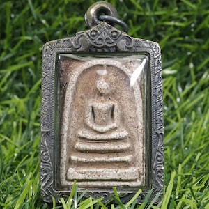 Phra Somdej Buddha Pendant: Thai Amulet Talisman Necklace
