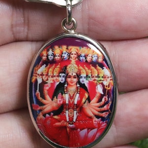 Medallón de la Madre Durga, Estatua de la Madre Durga, Colgante de Durga, Colgante hindú, Regalo, Amuleto hindú, Dios hindú, Estatua de Durga, Colgante de Kali, Regalo, Ohm