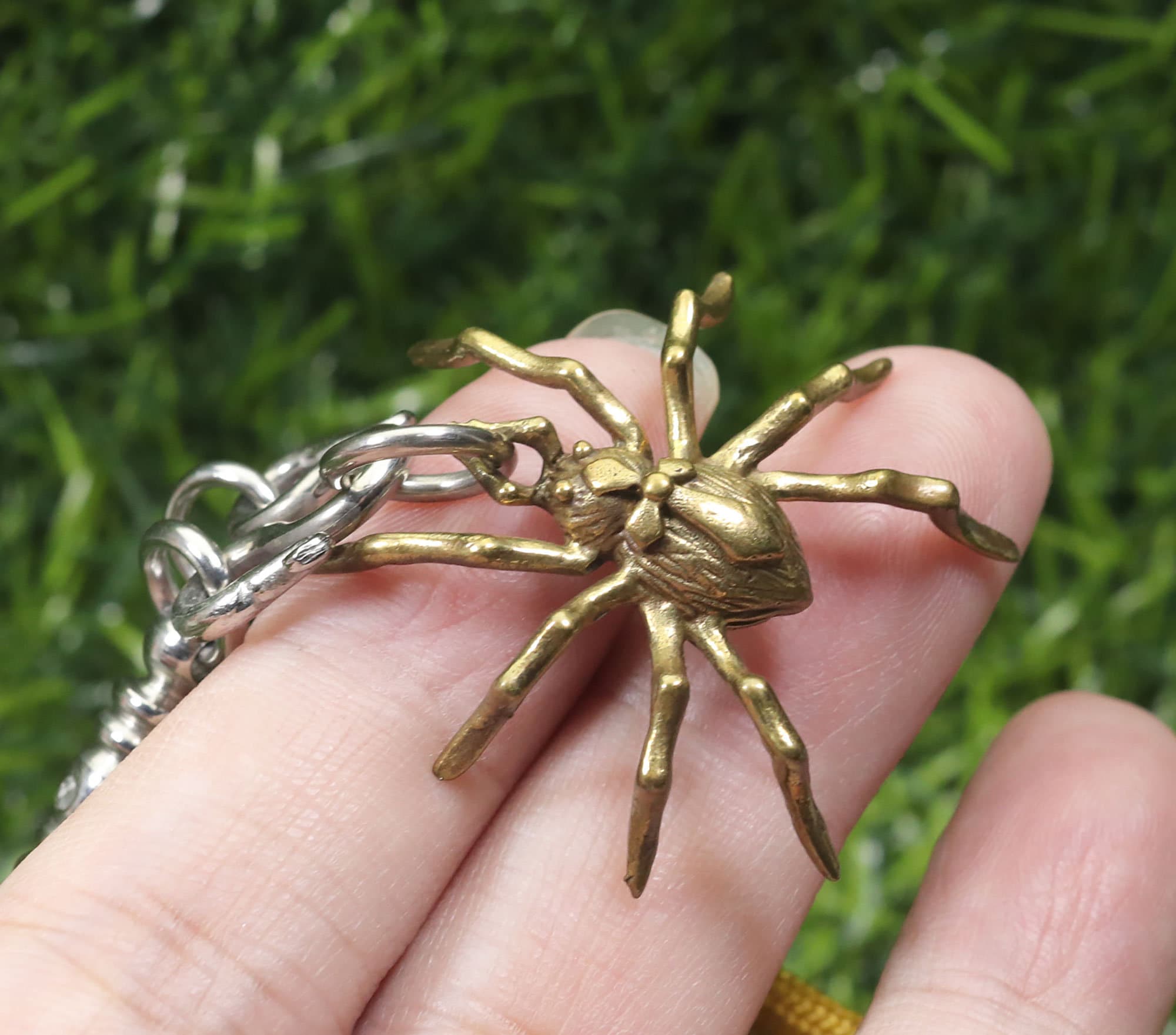 Talisman Rope Brass Spider Amulet Pendant: Thai Talisman, Rope Necklace - Etsy