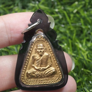 LP Ngern, Wat Bangklan temple, Thailand amulet talisman, Thai Buddha amulet, Brass, Pendant, Necklace, Charm Holy From Thailand, Lucky, Gift