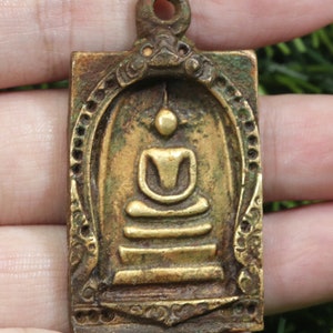 Phra Somdej Brass / Thai amulet and Talisman / LP Toh / Powerful / Old Thai Buddha Amulet / Phra somdej / Brass pendant / Pendant / 1Pcs image 1