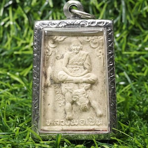 A powder amulet by LP Pern Wat Bang Phra, Talisman, Thai amulet Engraved Talisman, lucky, powerful,thai, Thai amulet statue, Pendant, FC