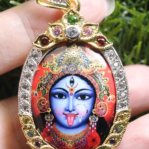 Maa Durga Brass Locket: Hindu Amulet Pendant Jewelry