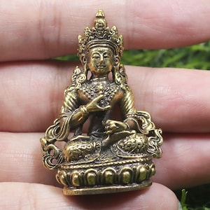Tibetan Buddha, Antique pure copper Tantric Tibetan Buddha, Tibetan statue, home decoration, Thai talisman, Tibetan brass, Gift, Amulet