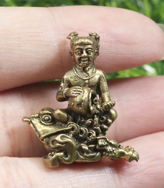 Poupée Vaudou Kuman Thong Lukkrok à 2 Têtes - Amulette Thaïlandaise Bouddhiste - 11 Cm - Neuf