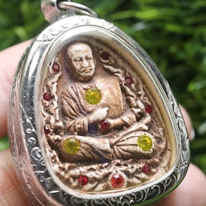 LP Toh Buddha Amulet: Thai Monk Talisman, Blessed Wat Pendant