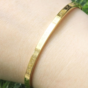 LP Maha Sila, Bracelet Gold Color Bangle, Thai amulet bracelet, Buddha, Thai talisman, Bracelet, Thai, amulet, Handmade, Gift, Thailand, Wat