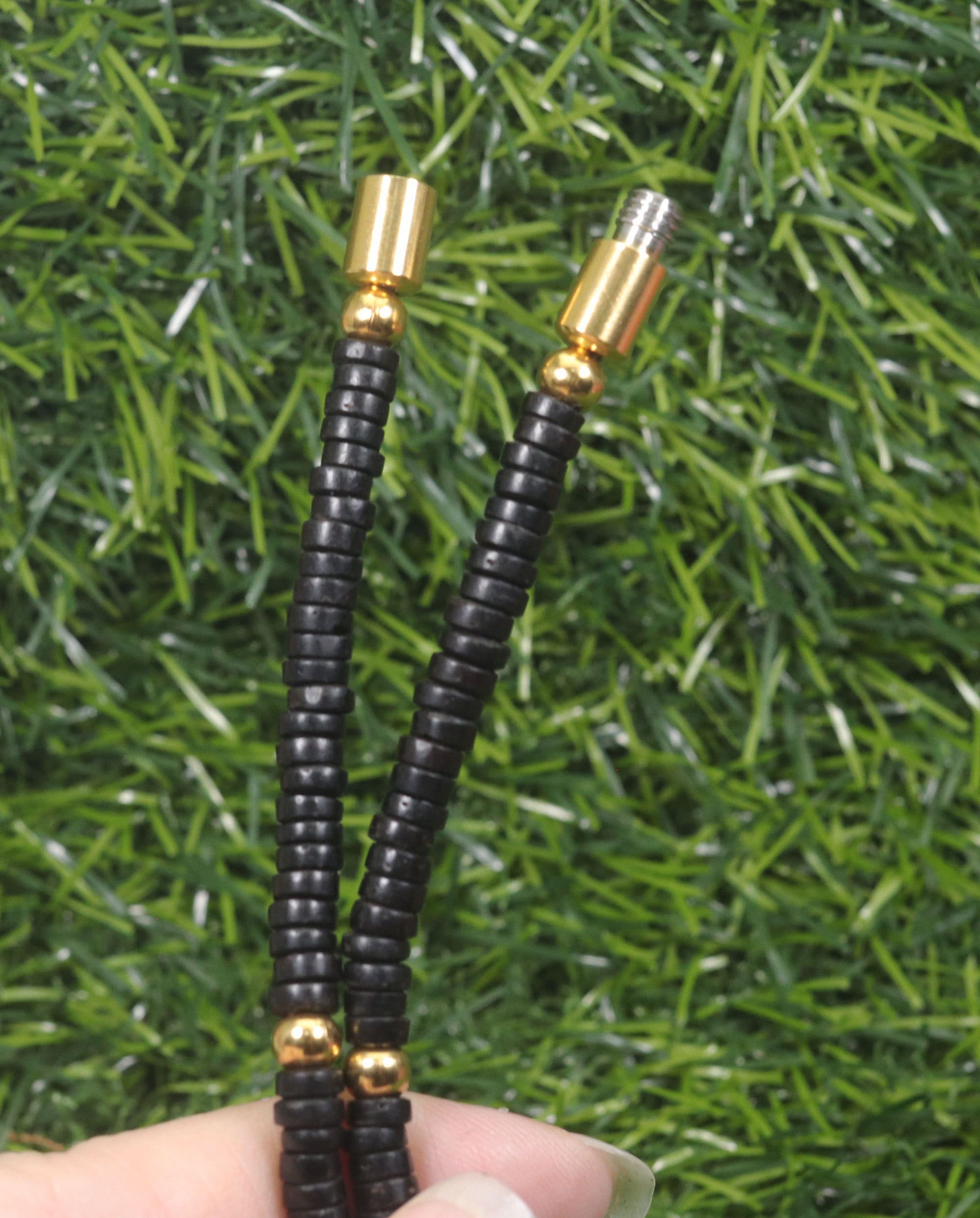 Handmade Thai Coconut Shell Amulet Necklace: Gold Plated Accents - Etsy