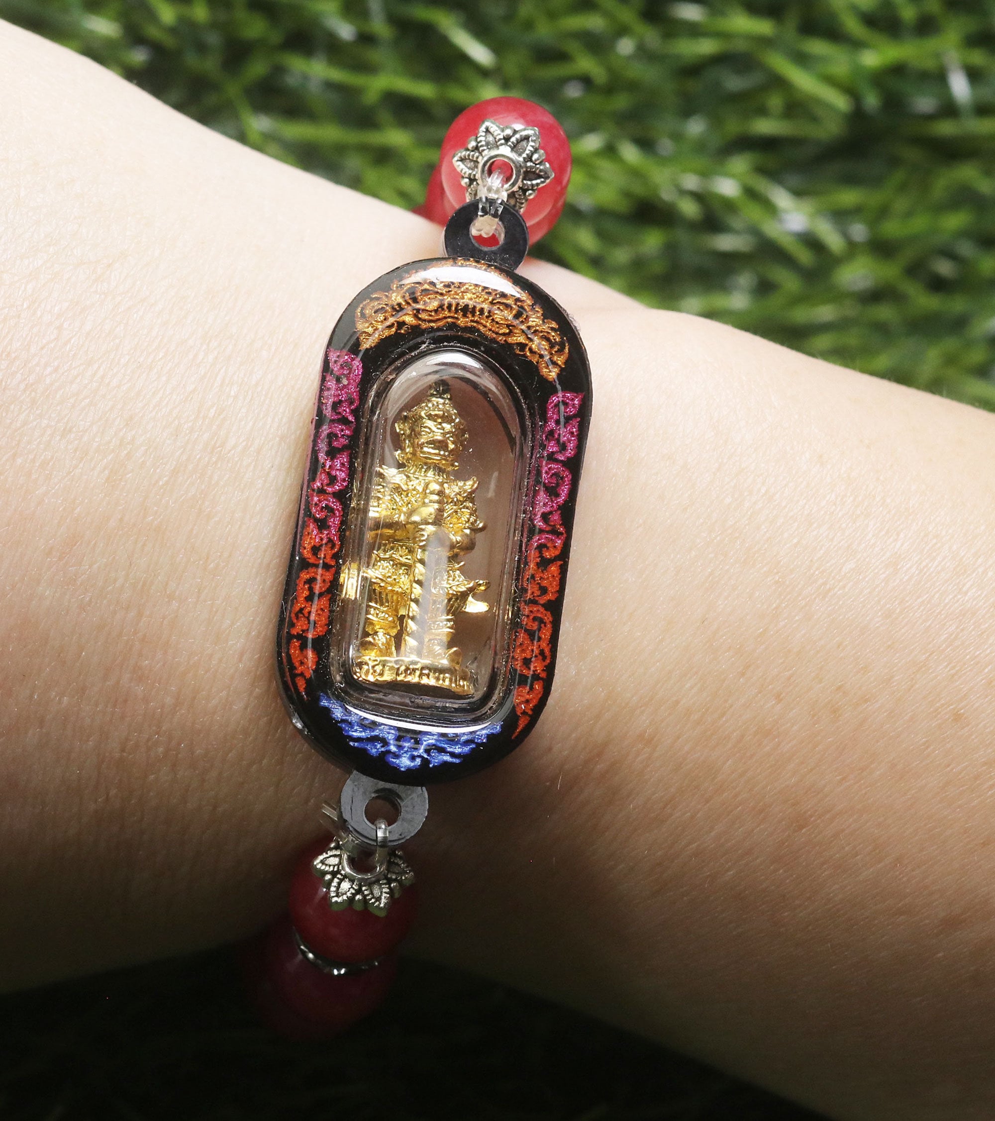 Bracelet Bouddha Thaï En Rhodochrosite – Argent Ou Or, Pierre Rose, Neuf Avec étiquette