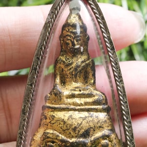 Ancient buddha ,Thai pendant, Thai amulet, Talisman, Powerful, Necklace and pendant, Brass pendant, Thai brass, powerful, pendant, Gift