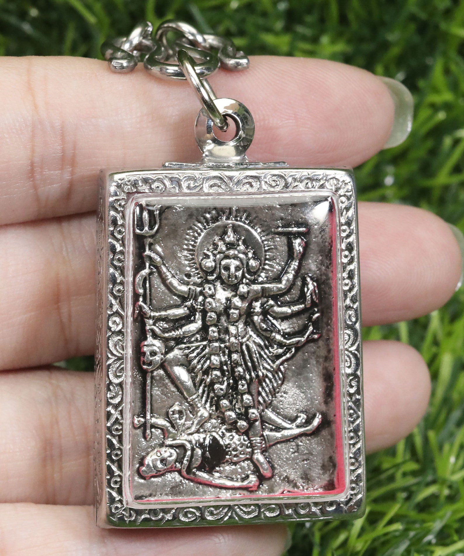 Kali pendant Kali statue Brass kali Hindu pendant Kali Etsy