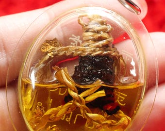 Kruba Bang Hoon Payon Thai Amulet Pendant, Lucky Protection Talisman