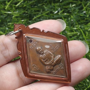 Thai Buddha Coin Amulet: LP Iam Talisman Pendant