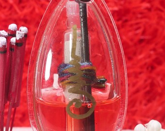 Authentic Thai Takrut Amulet, Red Oil Protection Talisman, Love Attraction, Sacred Ritual Jewelry