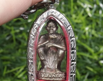 Phra LP Koon, Amulet and Talisman, Buddha, Monk Amazing Buddhism Talisman, LP Koon, Necklace, Pendant, Thai pendant, Rare thai Buddha, Gift