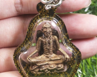 Thai Pendant, Thai amulet talisman, Rare, Kru Guy Kaew, Thai pendant, LP, Thai necklace, half human half bird, Amulet statue, FC, Gift