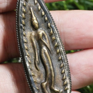 Amulet talisman, Phra leela, Old buddha, Thai pendant, Necklace and pendant, powerful miracle amulet pendant, Rare old Phra Leela, Gift,Thai image 2