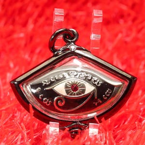 Collar con amuleto del tercer ojo tailandés: colgante de Buda LP, talismán de la suerte.