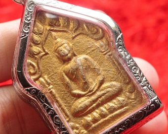 LP Tim Buddha Amulet: Thai Magic Love Charm Pendant, Phra Khun Phaen Talisman